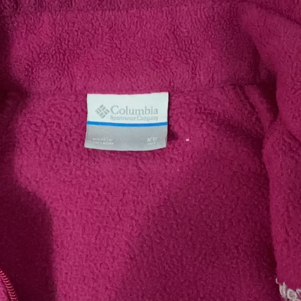 Columbia Kids Fleece Jacket - Magenta - Picture 2 of 4